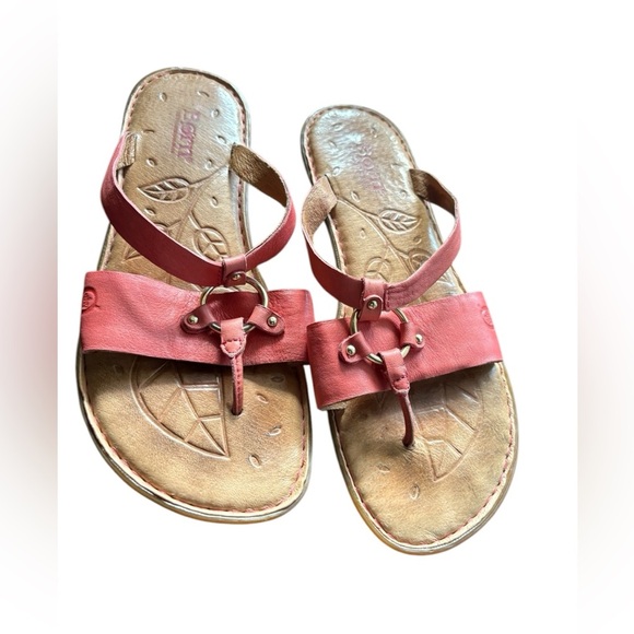 Born women’s Kallan raspberry pink leather Flat Sandal Size 8M preloved - Picture 9 of 9